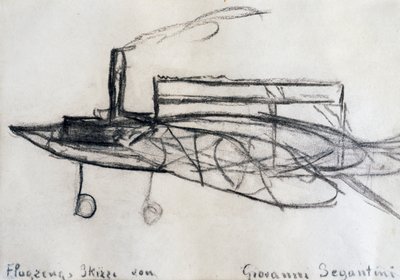 Esboço de aeronave de Giovanni Segantini