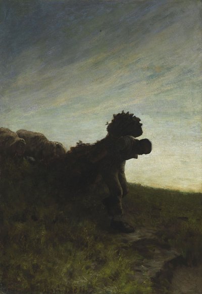 A última fadiga do dia A última tarefa do dia, 1884. de Giovanni Segantini