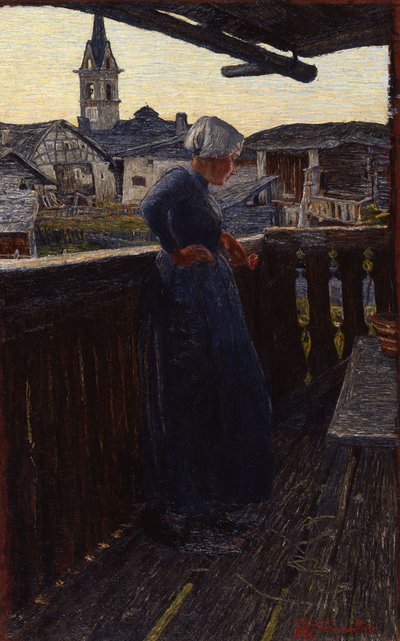 Na varanda, 1892. de Giovanni Segantini
