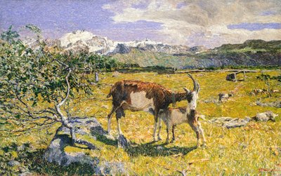 Os Alpes em Maio por Giovanni Segantini (1858-1899) de Giovanni Segantini