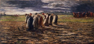 A Colheita da Batata, de Giovanni Segantini (1858-1899) de Giovanni Segantini