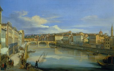Vista do Arno a partir da Ponte alla Carraia de Giovanni Signorini