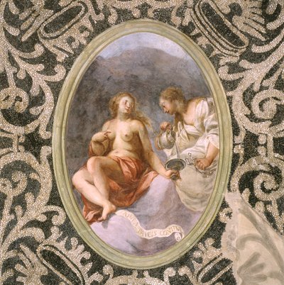 Figuras femininas, tecto da caverna de Giovanni Stefano Danedi