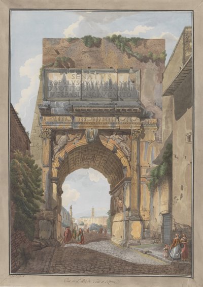 Arco de Tito, c. Criadores: Giovanni Volpato, Louis Ducros. de Giovanni Volpato, Louis Ducros