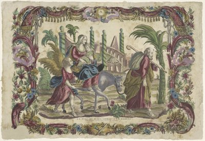O voo para o Egipto
La fuga de Jesus Christo en Egipto / Fugo domini nostri Jesu Christi in Egiptum (título sobre o objecto) de Giovanni Volpato (possibly)