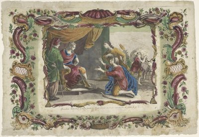Os irmãos de José se ajoelham diante dele no Egito A Vida de José (título da série) de Giovanni Volpato