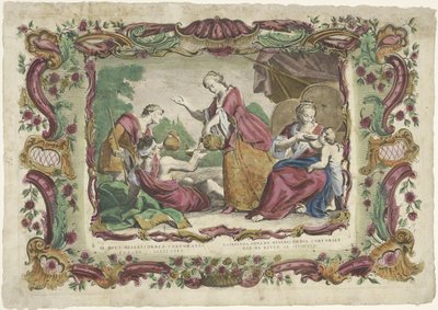 Laven de Dorstigen III. obra de misericórdia corporal / obra de misericórdia corporal posterior (...) (título no objeto) De spirituele werken van barmhartigheid (título da série) de Giovanni Volpato