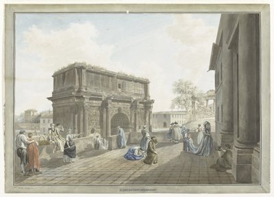 Vista do Arco de Septímio Severo em Roma L
