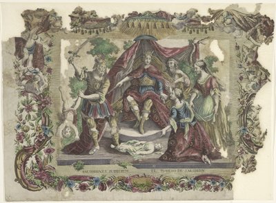 Het orde van Solomon O julgamento de Salomon / El juycio de Salomon (título no objeto) de Giovanni Volpato