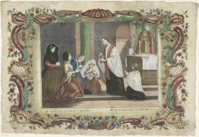 O Sacramento da Eucaristia III. sacramentum eucaristia / III. sacramento la eucaristia (título no objeto) Os Sete Sacramentos (título da série) de Giovanni Volpato