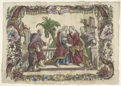 Visitação La visitacion de nuestra señora / Visitação de B. Marie V. a Santa Elisabeth (título da série) de Giovanni Volpato