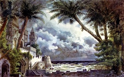 Otelo, cenografia, c.1920-30 (ilustração) de Giovanni Zuccarelli