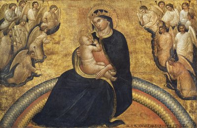 Madonna com criança e anjos, 1370-77 de Giovanni da Bologna