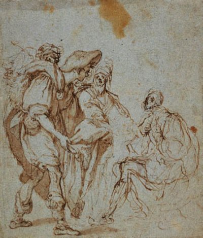 Os irmãos de José mostrando sua túnica ensanguentada para Jacó de Giovanni da San Giovanni