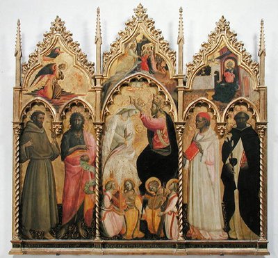 Coroação da Virgem com os Santos, c.1420 (têmpera no painel) de Giovanni dal Ponte
