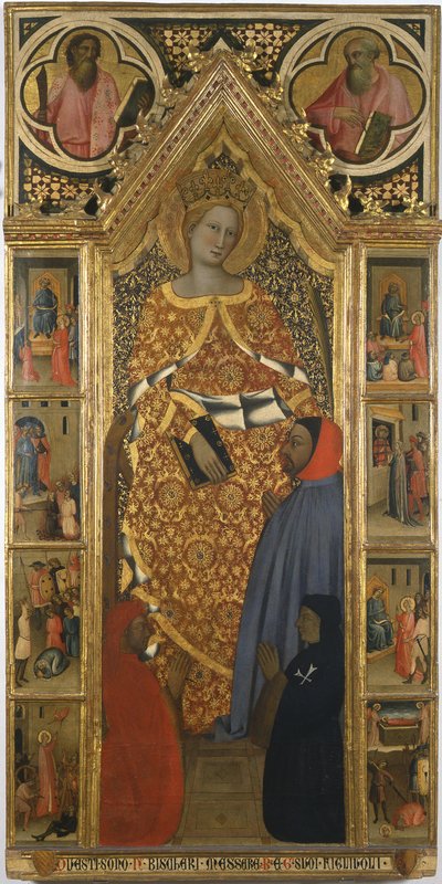 Santa Catarina com cenas de sua vida, final do século XIV de Giovanni del Biondo
