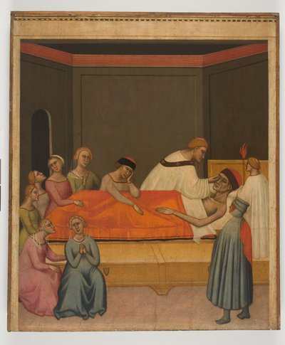 Extreme Unction, c.1360 (tempera no painel) de Giovanni del Biondo dal Casentino