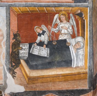 O julgamento da alma no seu leito de morte de Giovanni di Cherasco Botoneri