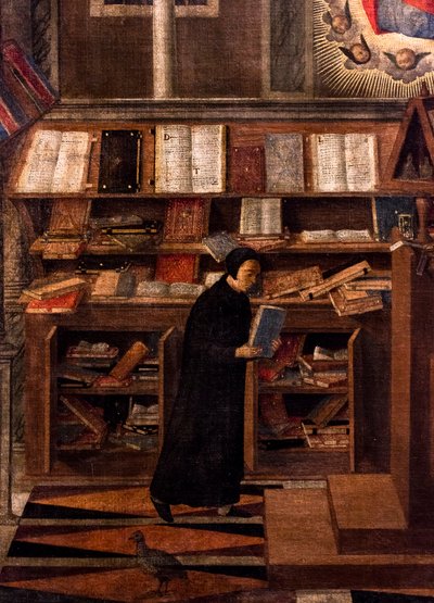 São Jerónimo aparece a Santo Agostinho, cerca de 1505-1510 (óleo e têmpera sobre tela) de Giovanni di Niccolo Mansueti
