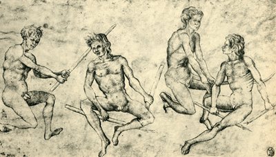 Quatro homens nus, meados do século XV, 1943. de Giovanni di Paolo