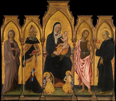Madona e Menino com Santos, 1454. de Giovanni di Paolo