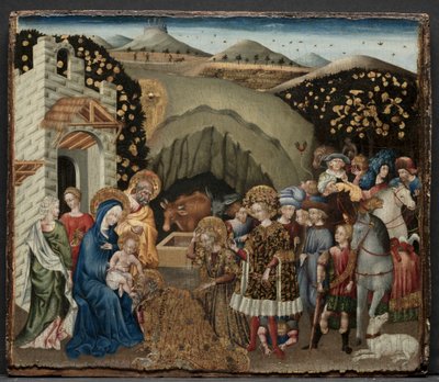 A Adoração dos Magos, 1440-45. de Giovanni di Paolo