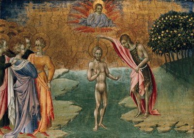 O Batismo de Cristo, c1460 de Giovanni di Paolo