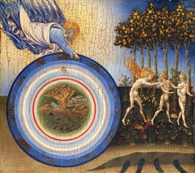 A criação do mundo e a expulsão do paraíso, 1445. de Giovanni di Paolo