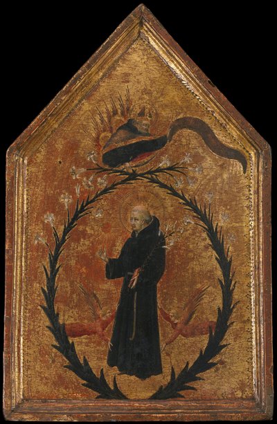 A Exultação de São Nicolau de Tolentino, c. 1450. de Giovanni di Paolo