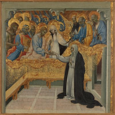 O casamento místico de Santa Catarina de Siena. de Giovanni di Paolo