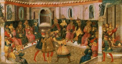 A morte de Júlio César, c.1446-50 (painel) de Giovanni di Tommaso Angelo