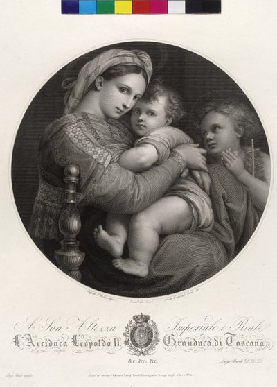 Maria com o menino - Madonna della Sedia de Giovita Garavaglia