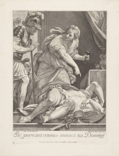 Jael mostra Barak o Sisera morto de Girolamo Ferroni