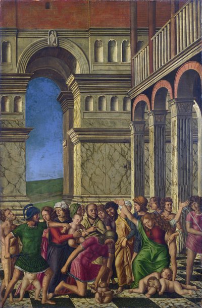 Mocetto, Girolamo (c. 1458-1531) The Massacre of the Innocents Oil on canvas ca 1510-1520 National Gallery, Londres 67,9x44,5 de Girolamo Mocetto
