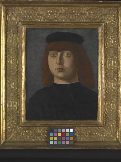 Retrato de um homem (óleo sobre madeira) de Girolamo Mocetto