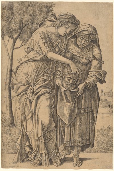 Judite com a Cabeça de Holofernes de Girolamo Mocetto after Andrea Mantegna
