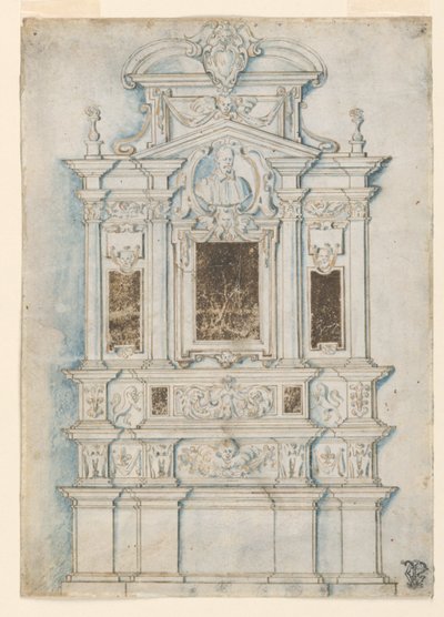 Projeto para um monumento de parede sepulcral de Girolamo Rainaldi