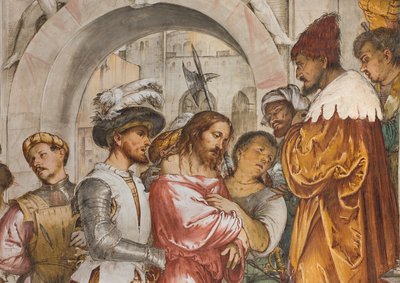 Nave Central, Quinta Espanha do Sul, Cristo em frente a Pilatos, Girolamo Romanino de Girolamo Romanino