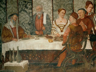 Visita do rei Cristiano da Dinamarca a Málaga em 1474 (fresco) de Girolamo Romanino