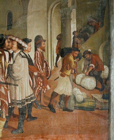 "Visita do rei Cristiano da Dinamarca a Málaga em 1474 (fresco) de Girolamo Romanino