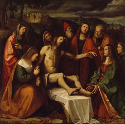Pieta de Girolamo Romanino (ca. 1484-após 1562), óleo sobre tela de Girolamo Romanino