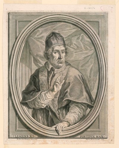 Retrato do Papa Clemente XI de Girolamo Rossi