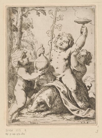 Bacanal com três jovens de Girolamo Scarselli