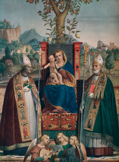 Virgem e Menino com São Lorenzo Giustiniani e Zenão, 1874, 1903. de Girolamo dai Libri