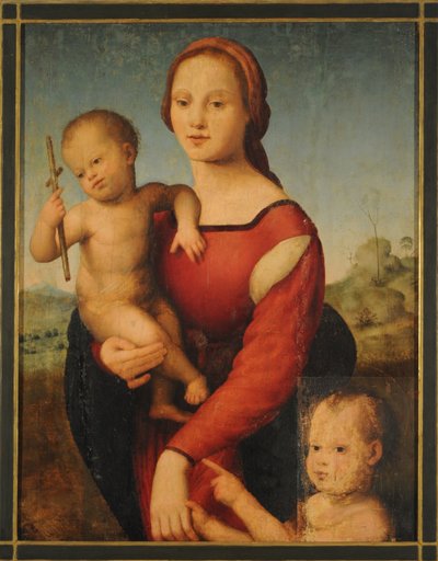 Virgem e Menino com São João (óleo sobre painel) de Giuliano Bugiardini