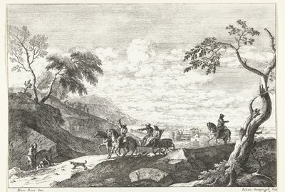 Paisagem montanhosa com dois homens em carruagem
Paisagens italianas de Giuliano Giampiccoli