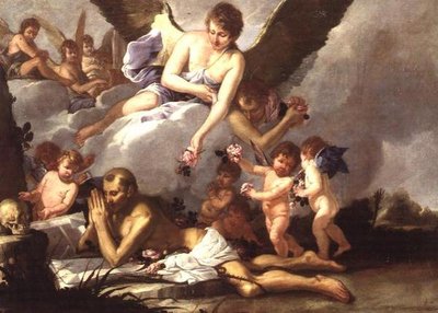 A auto-mortificação de São Francisco de Giulio (attr. to) Carpioni