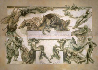 Morte, do Ciclo da Vida Humana de Giulio Aristide Sartorio