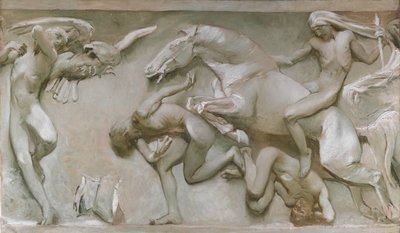 Das Grandes Descobertas, Através das Eras Sombrias ..., 1906. de Giulio Aristide Sartorio