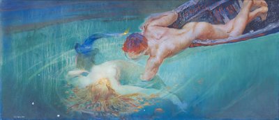 Sereia ou Abismo Verde, c.1900 (óleo sobre tela) de Giulio Aristide Sartorio